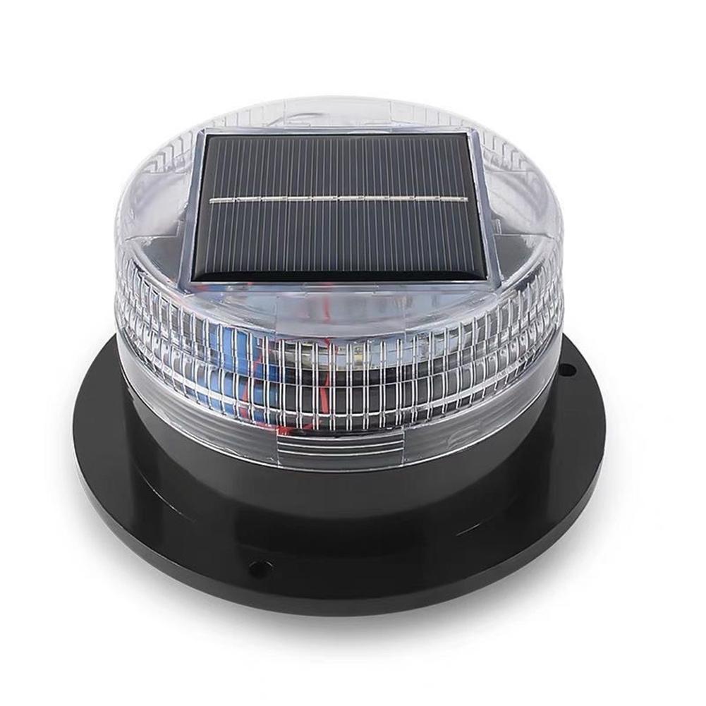 Solar-Powered Warning Flash Beacon Light Magnetic Strobe Light Flashing Emergency Light For Vehicles Waterproof Roadblock Lights