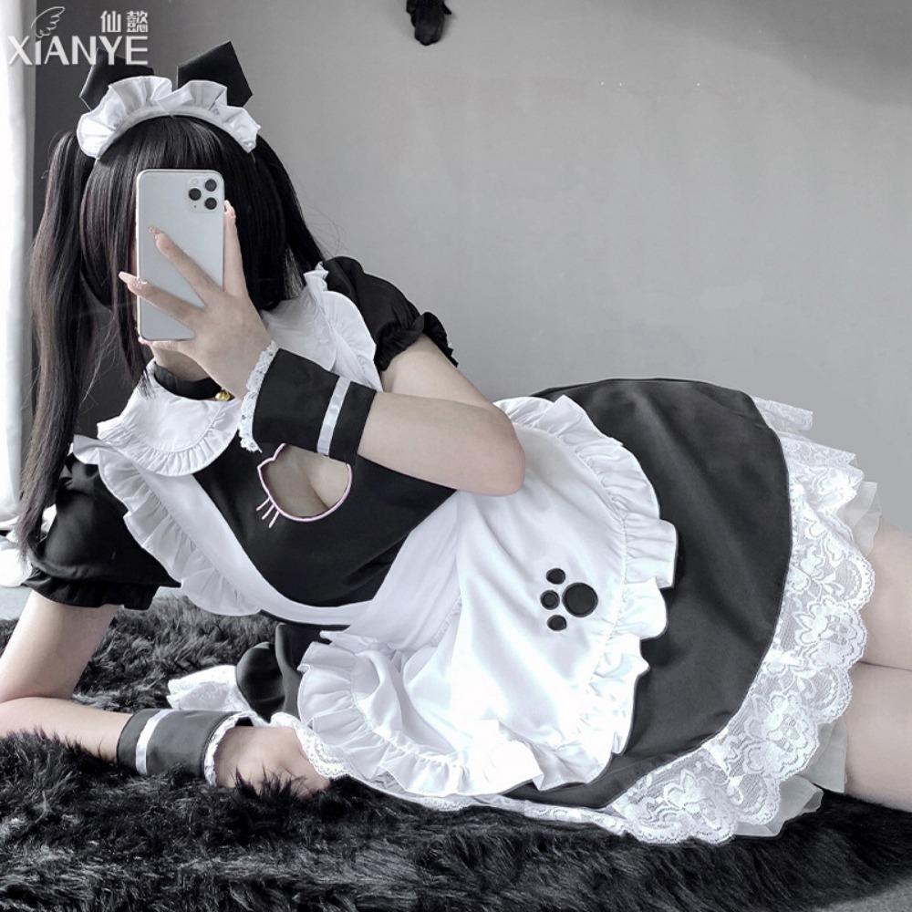 Xianyi Two-dimensional Cute Pussy Girl Maid Outfit Japanese Lolita Uniform Dress Female Cosplay303