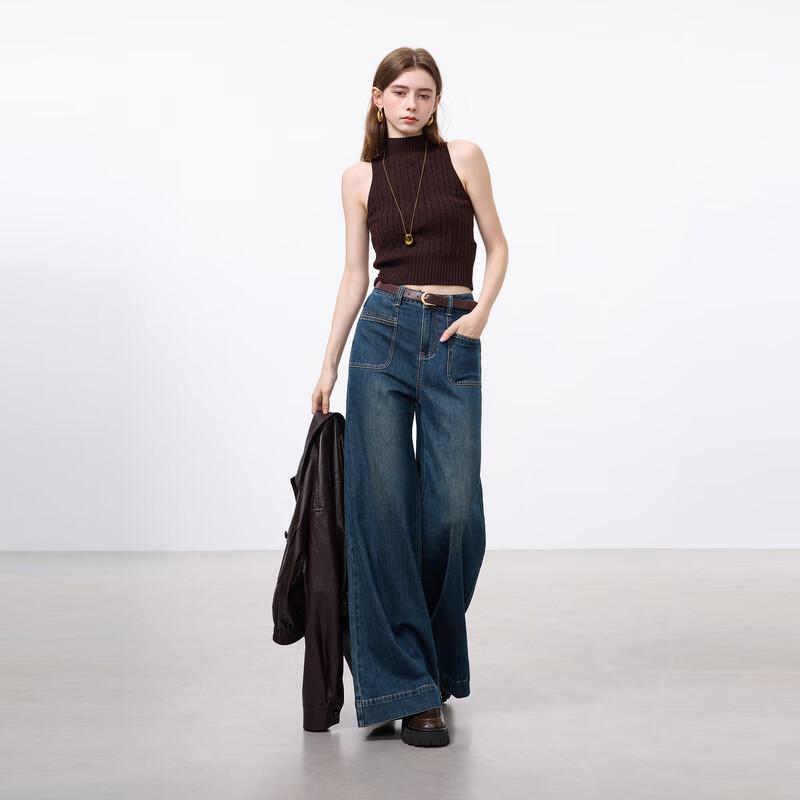 Sancai Modern High-Waist Wide-Leg Jeans M