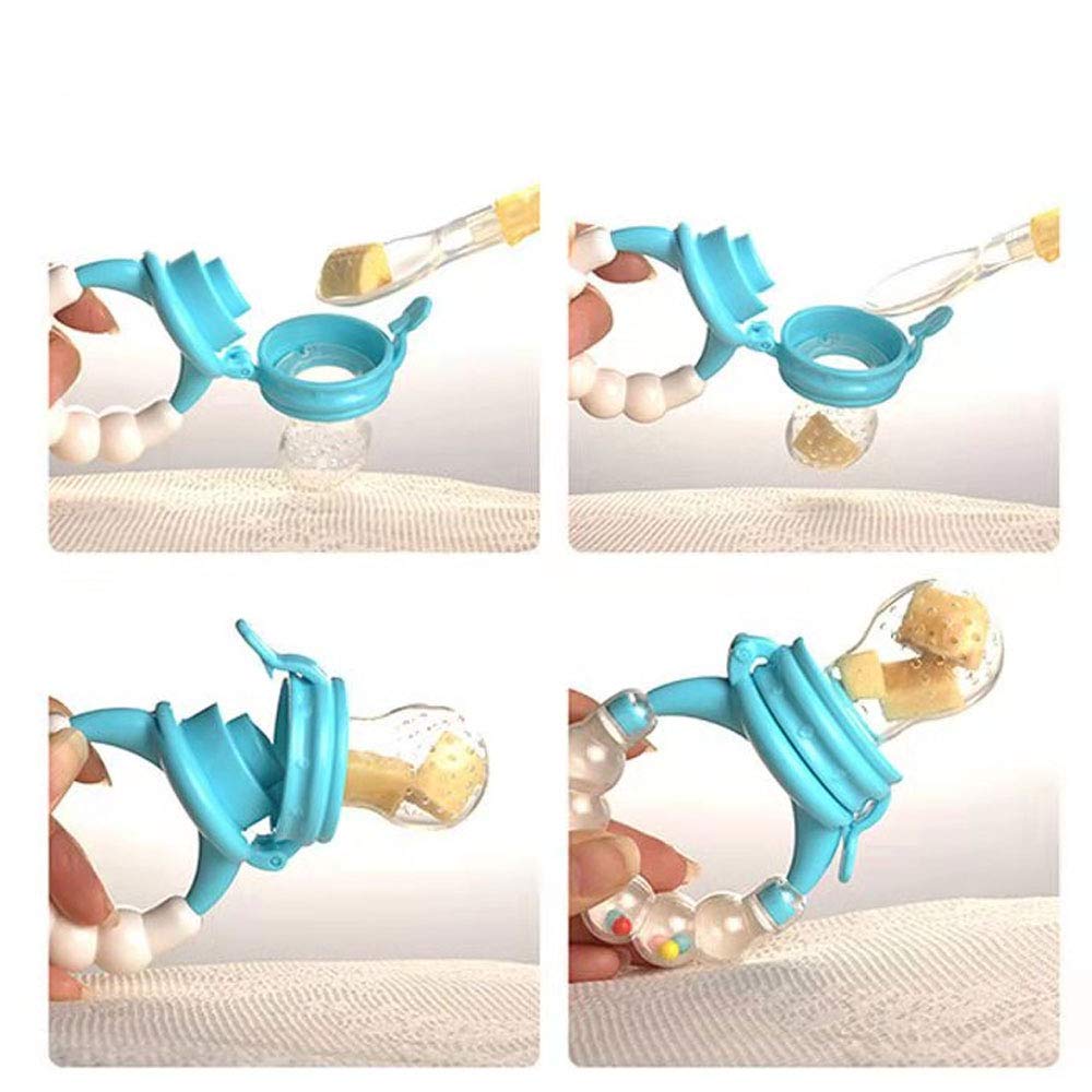 ANGEL CARE Baby Food Feeder with Nipple, Baby Bottle, Feeding Tool, Nutritional Intake, Teething Tool, Silicone, for Moms Who Struggle with Spoons,
