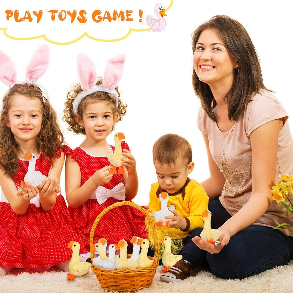 Civaner 6 Pieces Goose Stuffed Animal 6.3 Inch Plush Goose Stuffed Goose White Light Yellow Stuffed Animal Toy Soft Stuffed Doll Birthday Gift for