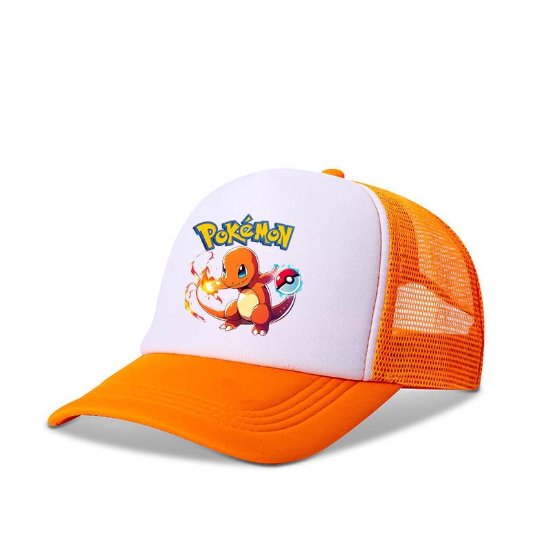 Pokemons Baseball Cap Anime Cartoon Printed Sunshade Peaked Caps Kids Adult Summer Breathable Sunhat Cute Boys Girls Mesh Hats