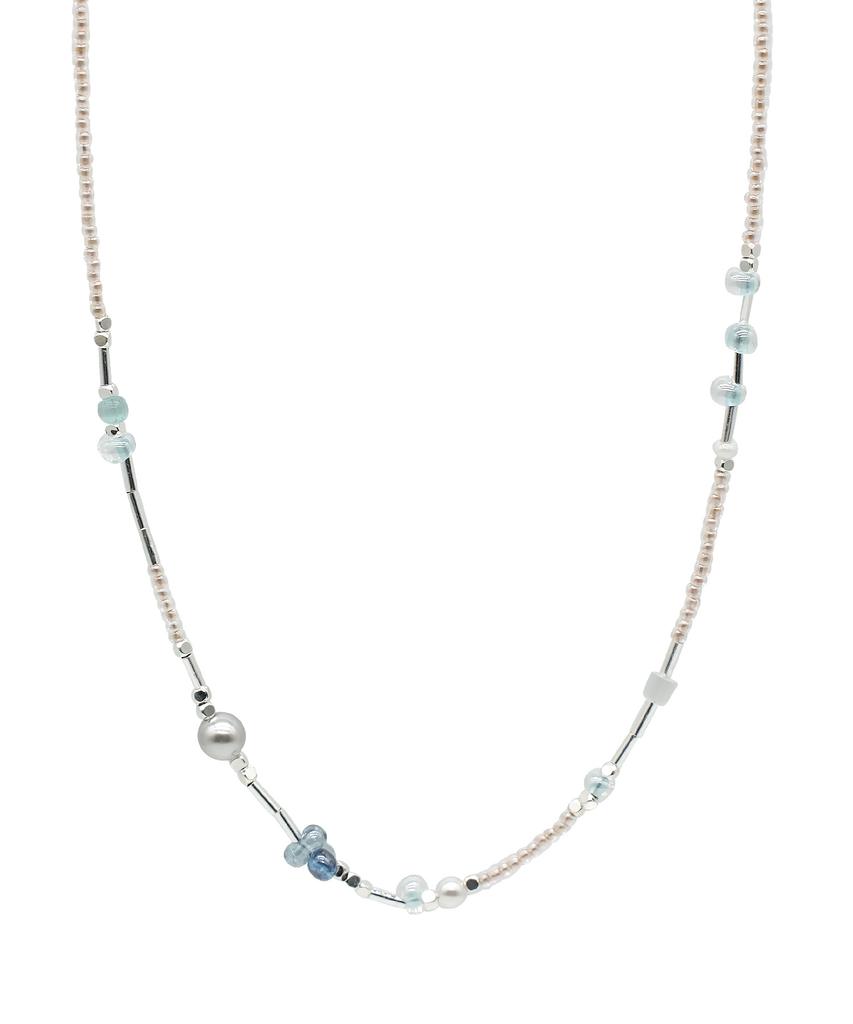 Iamj Vanilla Blue Bead Necklace