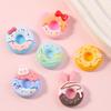 Cartoon Donut Resin Accessories: DIY Cream Glue Stickers for Phone Cases, Water Bottles, Refrigerators, and Storage Boxes.