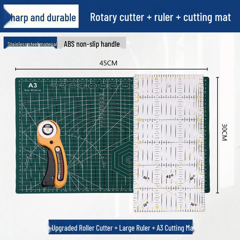 Rotary Cutter for Fabric, Paper, Leather, Silk, and Satin - Versatile Craft and Patchwork Knife