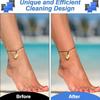4pcs Portable Beach Sand Removal and Cleaning Tool. For Travel, Beach Vacations, Camping, Outdoor Activities, and Cleaning Tool