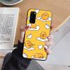 AH37 Lazy Egg Gudetama Black Case for Samsung Note 20 Lite S24 Ultra S23 S22 A05 A06 A11 A71 A15 A16 A13 A24 A25 A33 A52 A53 M55 M35 Sofe Cover
