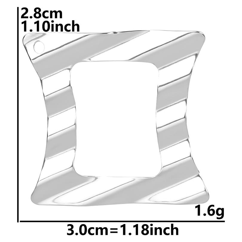 6pcs Rectangle Star Bulk Charms For Jewelry Making DIY Earrings Accessories Geometric Stainless Steel Charm Pendant Materials