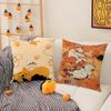 Cute Animal Floral Decorations 1 Pillow Case Natural Linen Pillow Case Double-Sided Decor Sofa Pillowcase Home Decor