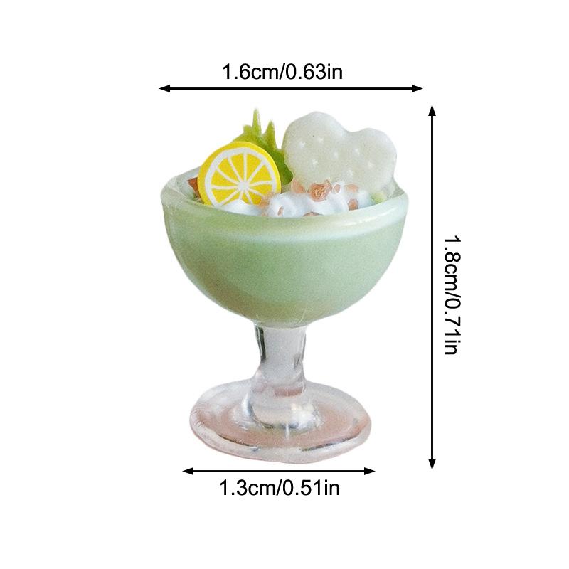 1/12 Dollhouse Simulation Beverage Cup Ornaments Bar Drinks Decoration Dolls House Accessories Pretend Play Toys