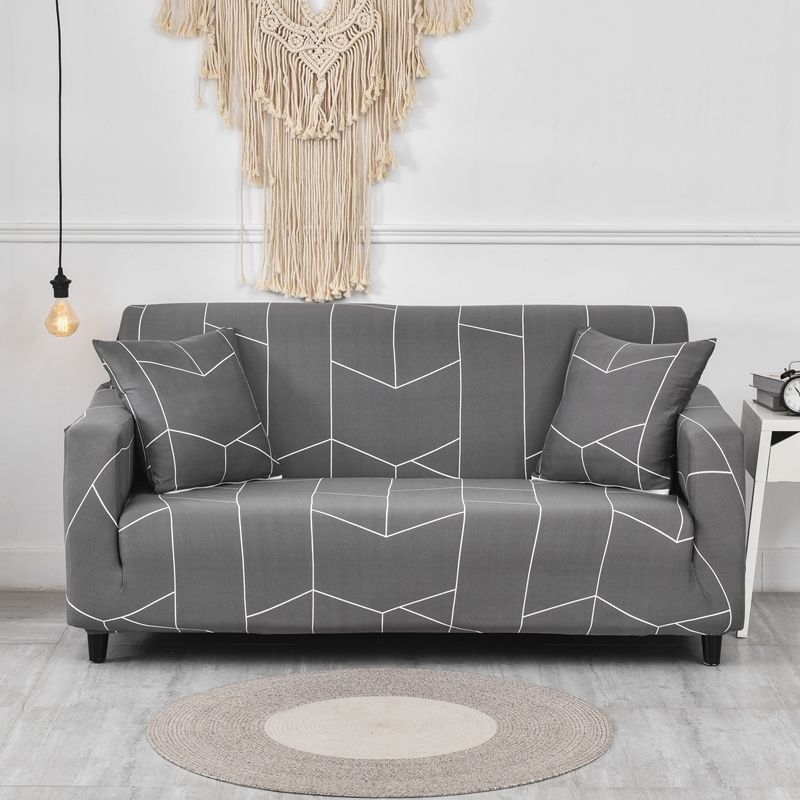 Husă Elastică pentru Perna de Șezut a Sofalei Husă Elastică pentru Perna de Șezut Husă pentru Canapea Husă Geometrică cu Dungi pentru Decorarea Camerei de Zi