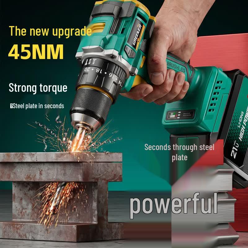 Greener 16.8V Brushless Cordless Drill CN plug (adapter included)