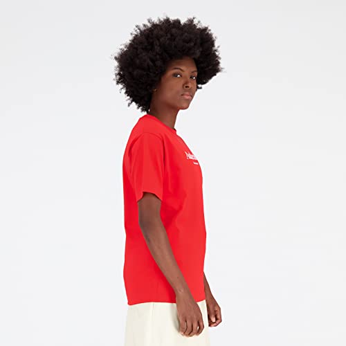 New Balance NB Athletics Icono Graphic Short Sleeve T-Shirt (WT31551), Women's TRD (True Red), Size Small