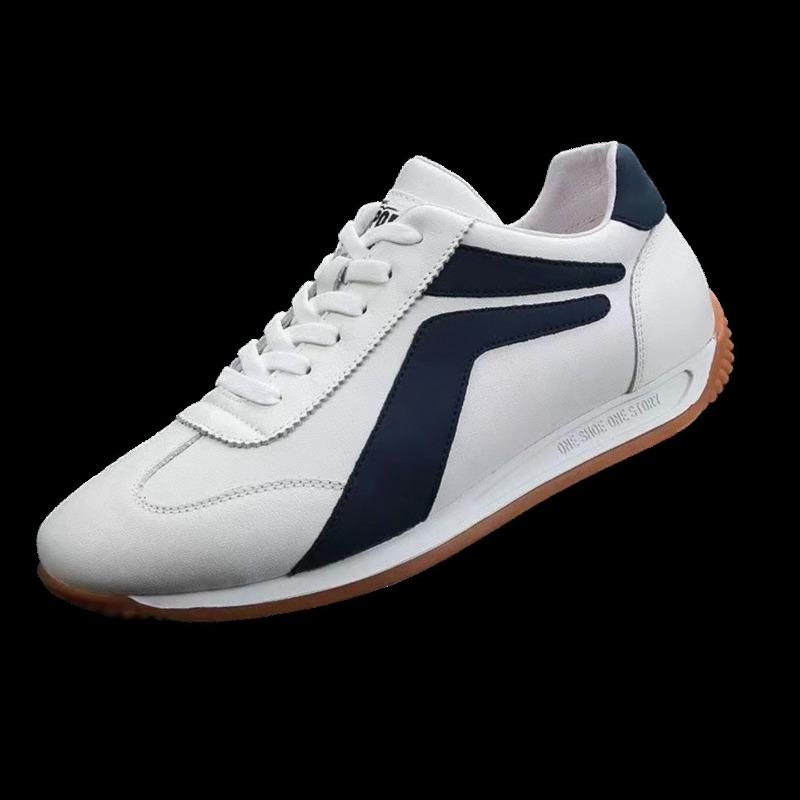 Men's Shoes Spring and Autumn Simple and Fashionable Leather Surface Light and Comfortable Casual Shoes Hiking Sports White Shoes