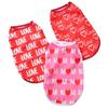 Dog Summer Clothes Small Medium Dogs Love Heart Print Luxury Breathable Pet Vest Soft Cute Puppy T-shirt Costume XS-XL Bulldog