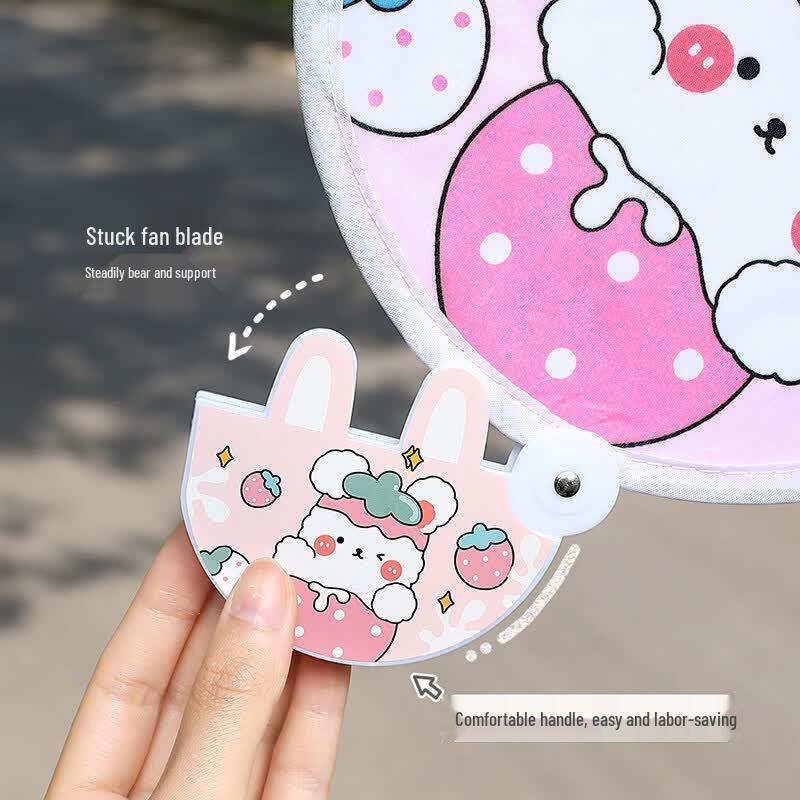 LIEI Children's Cartoon Cloth Folding Fan