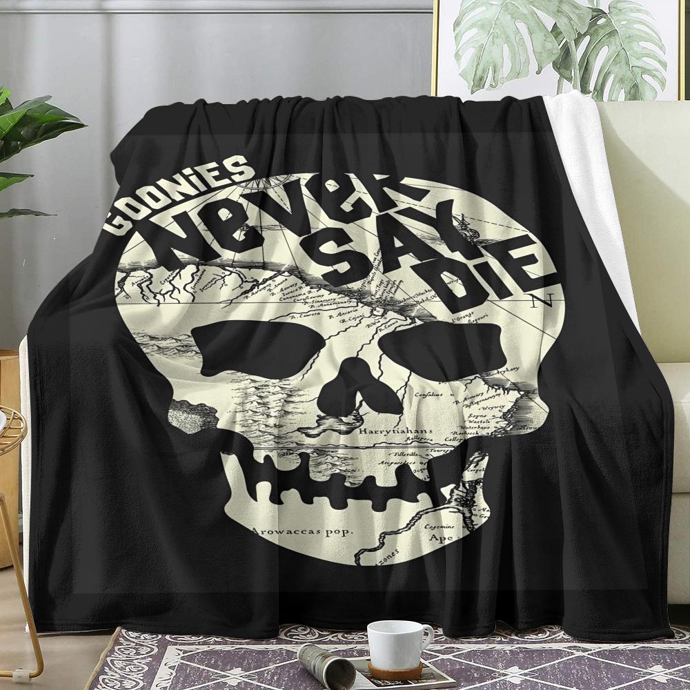 La coperta morbida G-goonies Never Say Die in flanella, coperta estiva leggera e accogliente per divano, letto, viaggio