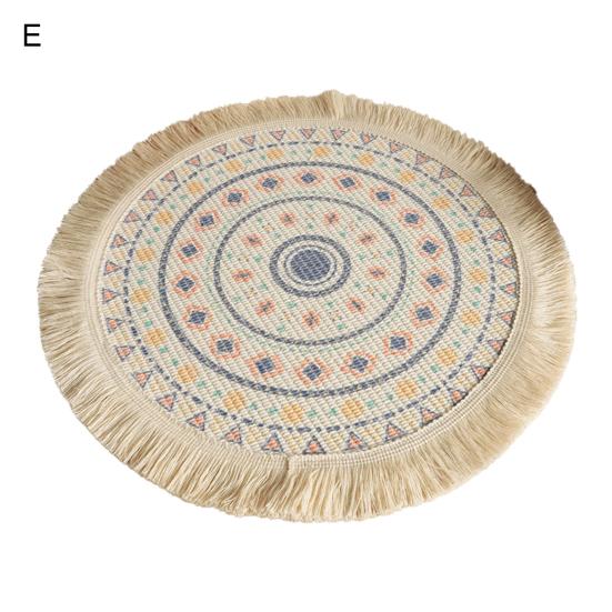 Beautiful Flower Pattern Placemat Good Woven Stylish Cotton Dinner Mat for Home