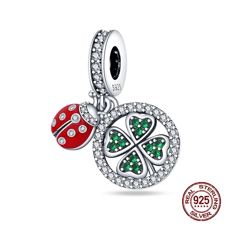 Charms Copper Fit Charms 3Mm Original Bracelet Four Leaf Clover Womens Tree Of Life Beads Diy Fine Jewelry Gift