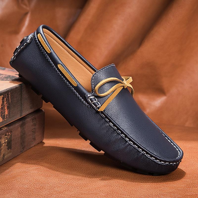 

Итальянские кожаные мужские мокасины, дизайнерские туфли для вождения, мужские мягкие мокасины, большой размер 36-48, итальянская обувь, мокасины, повседневные туфли на плоской подошве 48 синий