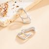 Wind Metal C-Shaped Pierless Ear Clip Earrings Fashionable Commuting Geometric Ear Bone Clip Ear Buckle