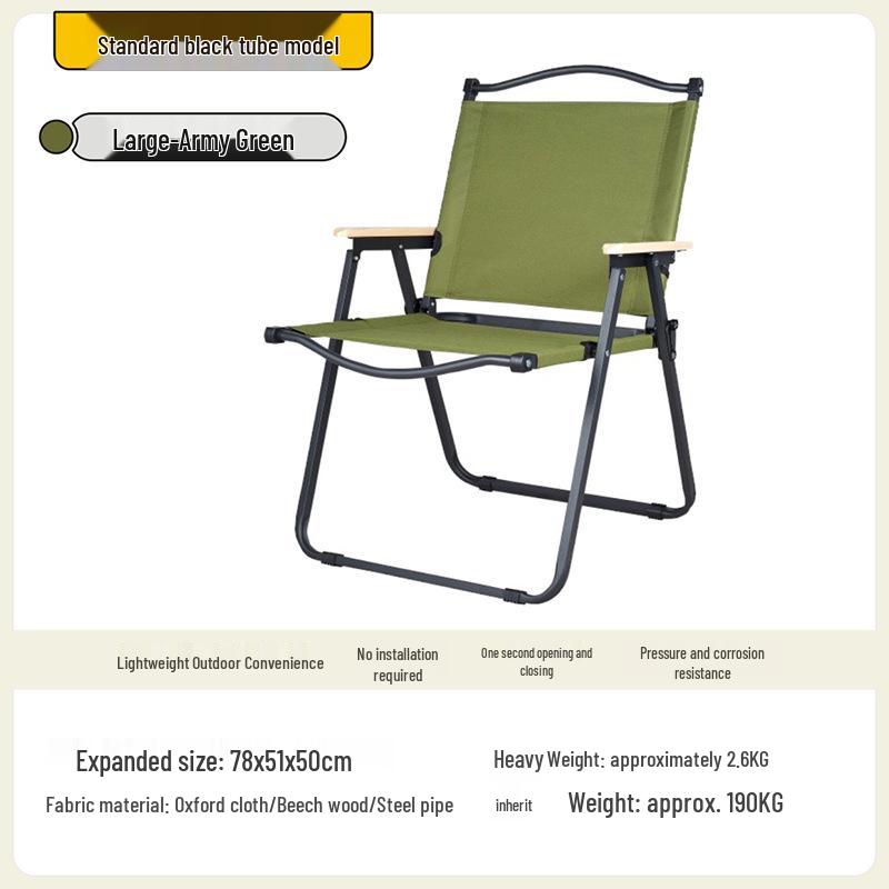 Ultralight Aluminum Folding Kermit Chair with Table for Outdoor Camping and Leisure Travel