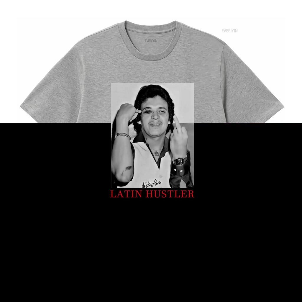 T-shirt Retrò Latino Hustler Classico Héctor Lavoe Stile Vintage Design Hip Hop vintage Lavata Morbida Traspirante streetwear