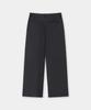 BRENSON Fluid Stripe Single-Pleat Slacks (Charcoal)