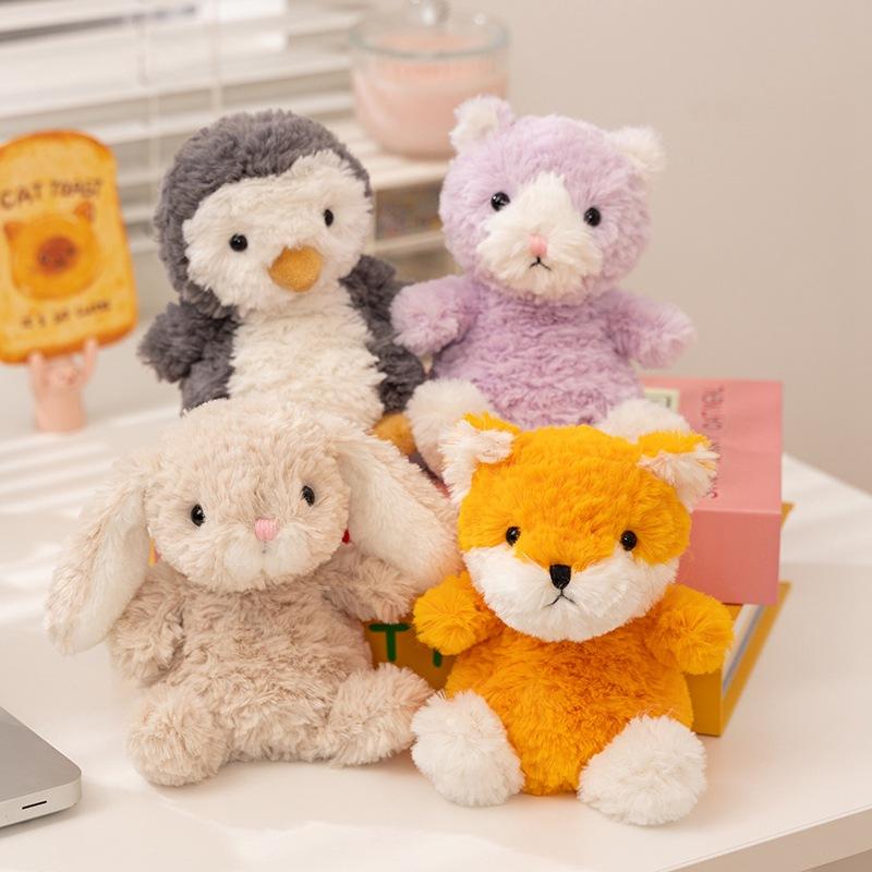 Cute Sweet Little Animal Series Sitting Posture Bear Rabbit Penguin Puppy Plush Toy Doll Children's Pillow