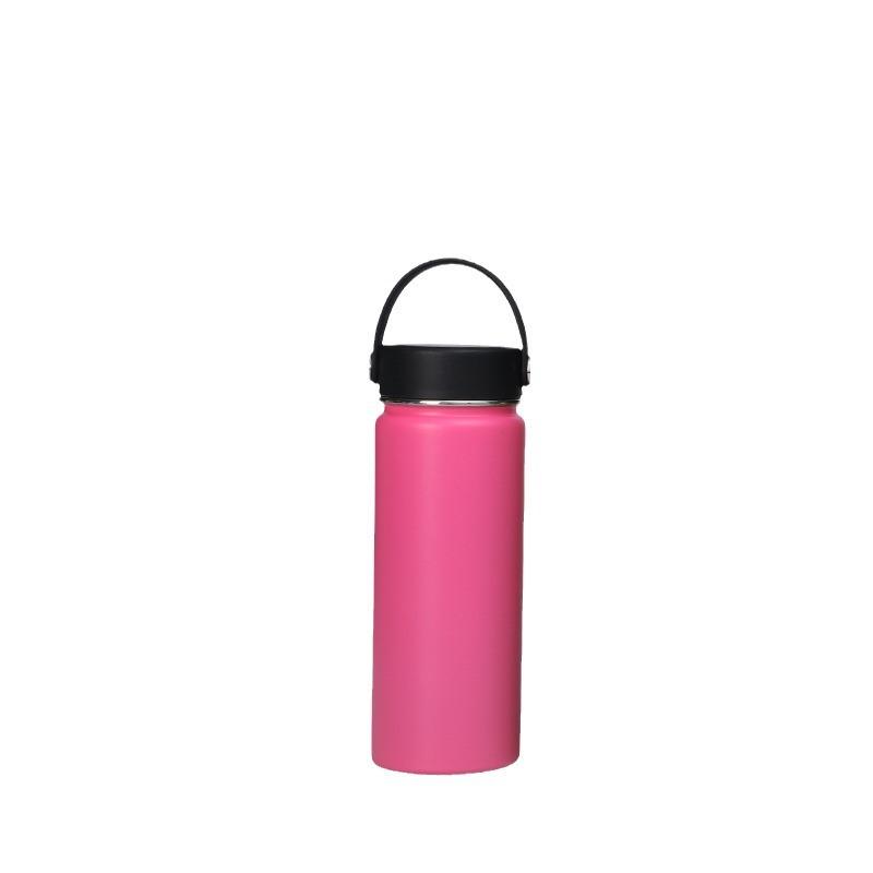 18oz Stainless Steel Space Kettle Handle Lid Thermos Bottle Outdoor Sports Kettle Double-layer Vacuum Bottle Thermos Cup