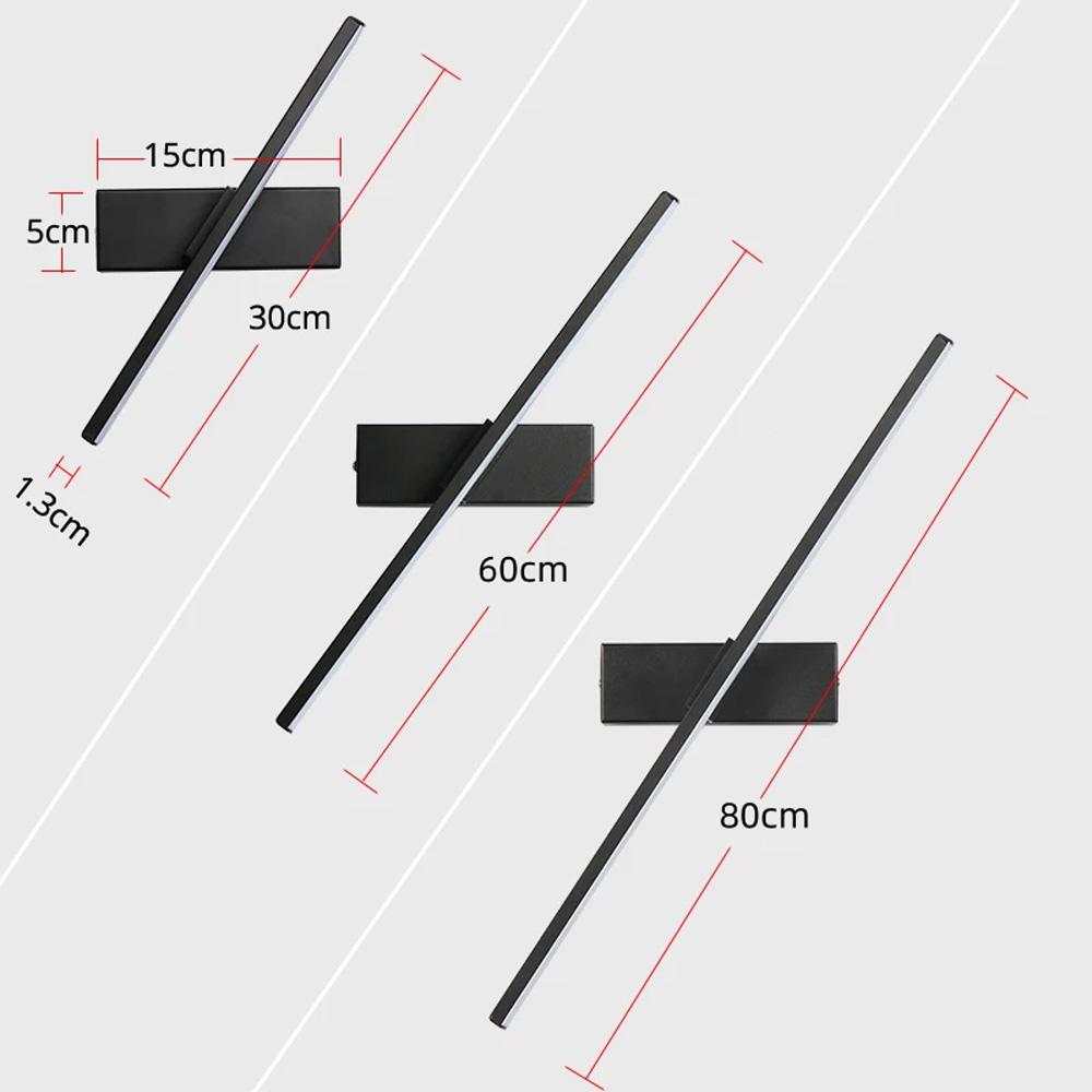 LED Rechargeable Wall Lamp Dimmable Rotatable Adjustable Angle For Living Room Bedroom Bedside Corridor Study Room Indoor Light