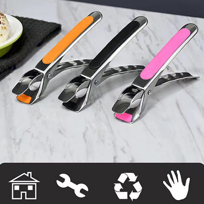 Anti-Scald Gripper Clip  Dish Non-Slip Plate Bowl Clip Retriever Tongs Silicone Handle Bowl Dishes Anti-Scald Kitchen Tool