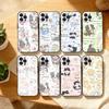 A-Adorable Illustrated Dog Phone Case For iPhone17,16,15,14,13,12Plus,Pro Max,XS,5G Soft Silicone Black Cover