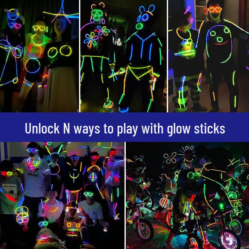 JINGRUIXIANG Glow Stick & Bracelet DIY Party Set