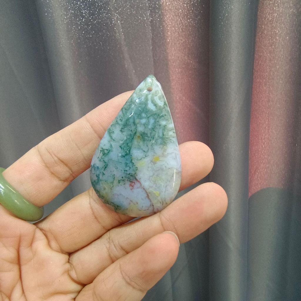 Artistic Natural Waterweed Agate Pendant