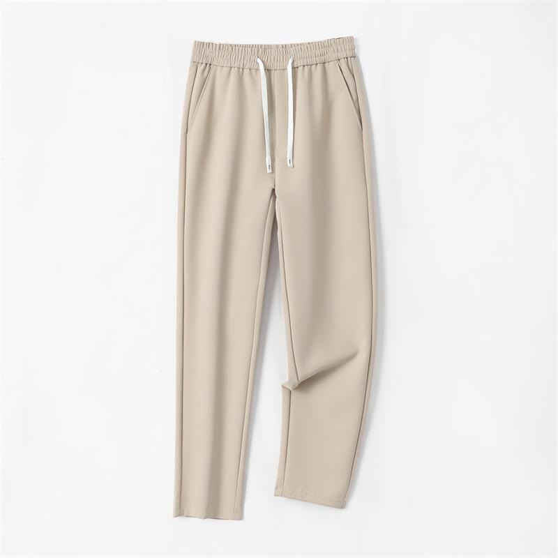 Men's Spring and Autumn New High Waist Straight Pants Trendy Men's Versatile and Skinny Green Wide Leg Casual Pants Men