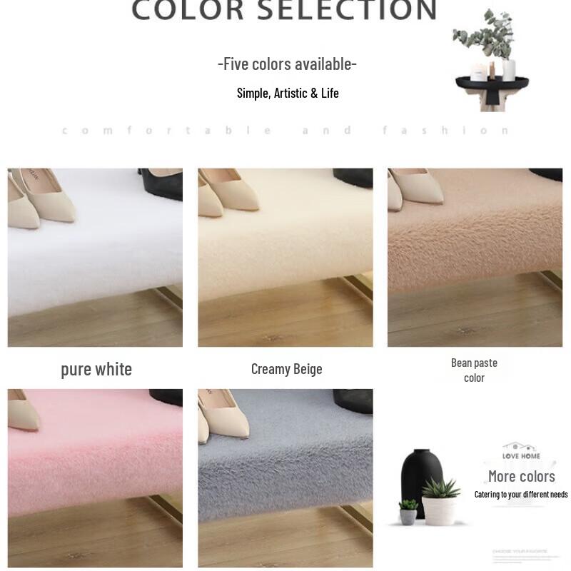 Faux Rabbit Fur Plush Decorative Rug