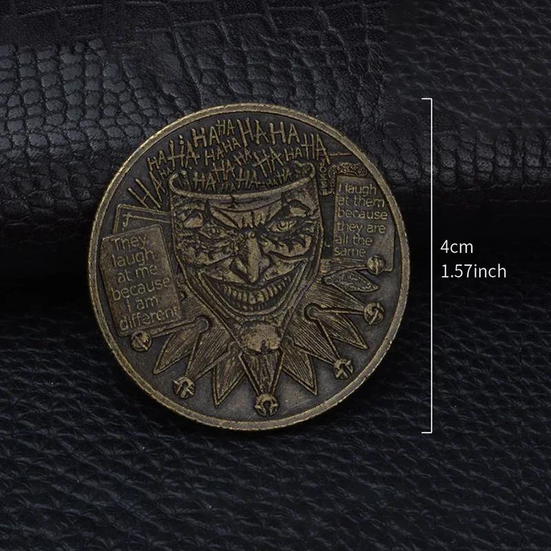 Geheimnisvolle Retro Sammlerstücke Handwerk Geschenke Clown Münze Gedenkmünze Geldbörsen Halter Metall