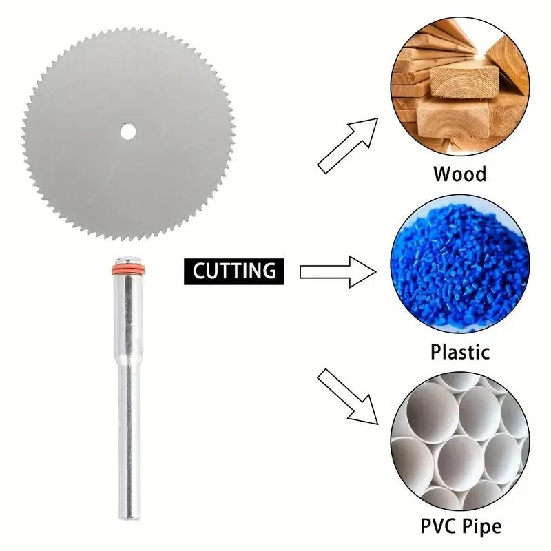 11 Pcs Mini Circular Saw Blade Set Precision Woodworking Cutting Disc with 1 Rod 22mm 25mm 32mm for Cutting Wood Metal
