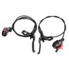 Hydraulic Disc Brake Set Aluminum Alloy 4 Piston Front and Rear Bilateral Hydraulic Brake for Mountain Bike Black