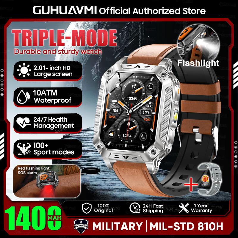 New 1400mAh Super Battery Durable Adult Smart Watch 2.01 inch GPS Trajectory 10ATM Waterproof BT Call Sports Smartwatch Men