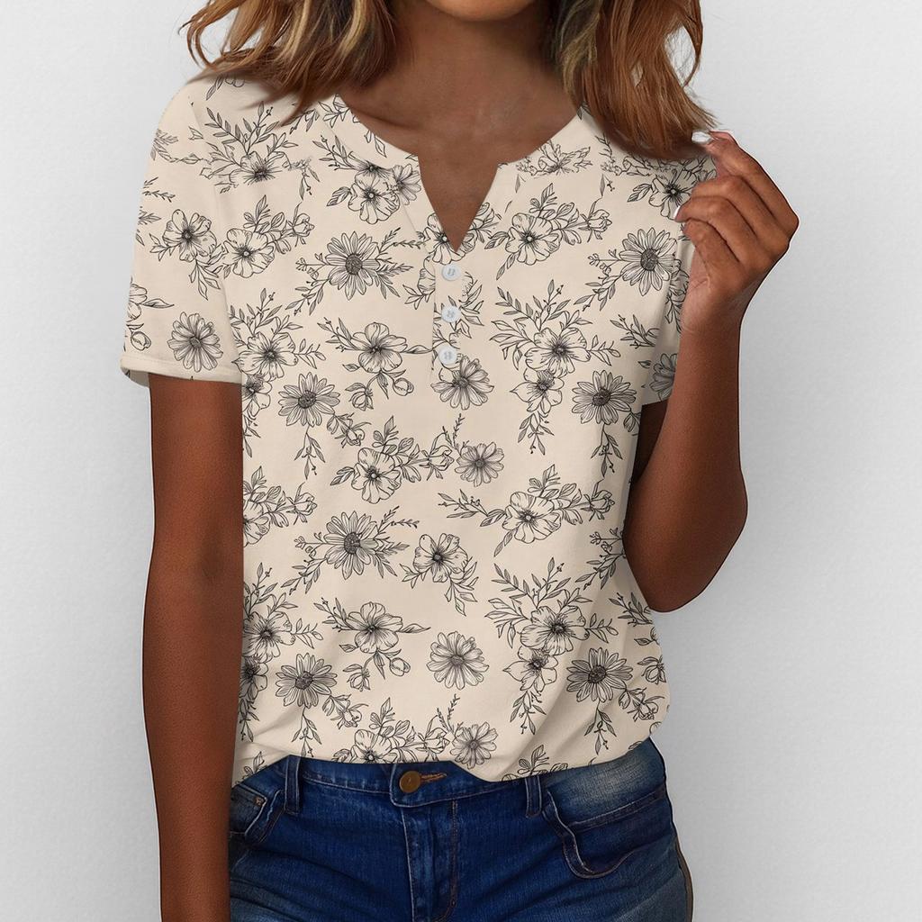 Summer Tops For Women Button Down Blouses For Women Dressy Casual V Neck T Shirts