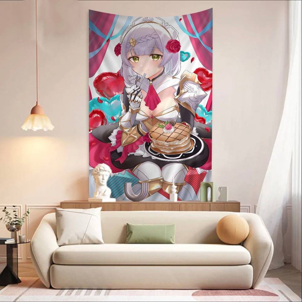 Game Genshin Impact Noelle Hanging Bohemian Tapestry Bohemian Wall Tapestries Mandala Cheap Hippie Wall Hanging