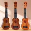1 Peça Aprendizagem Educacional Presentes 26/35Cm Guitarra Infantil 4 Cordas Instrumento Musical Com Palhetas Simulação Yukrili Brinquedo Musical
