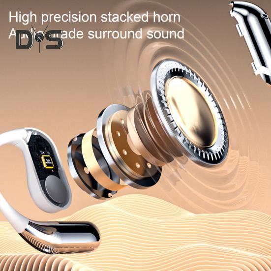 Bluetooth-compatible Wireless Earphones Stereo Sound Noise Reduction Lightweight Design Waterproof Sports Earbuds