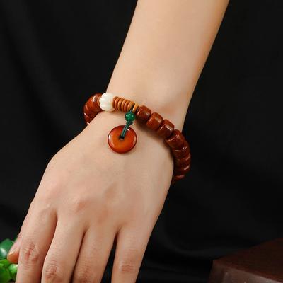 Originální design náramek z jačí kosti Xizang, retro náramek Bodhi Tibetan, pánské a dámské korálky Buddha, kulturní a hrací doplňky