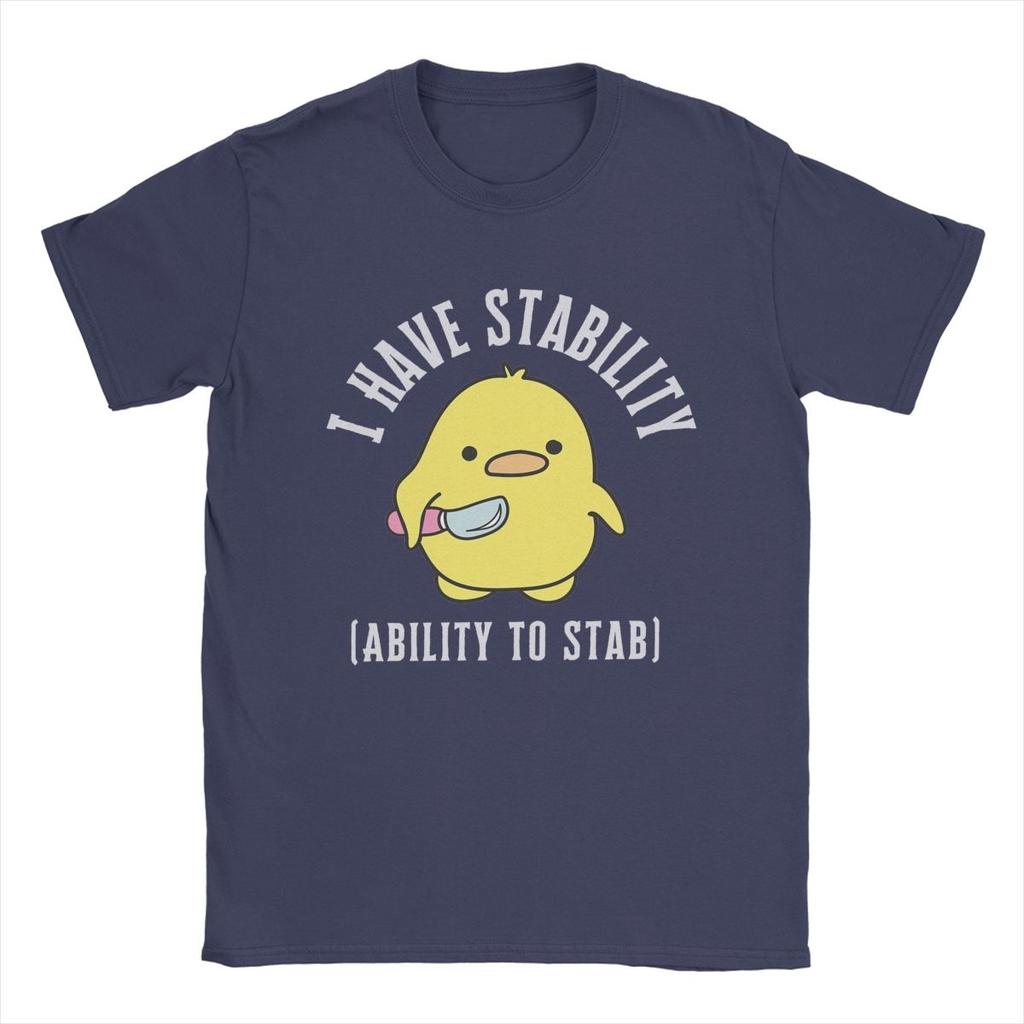 Ich Habe Stabilität Fähigkeit Zu Stechen Witziges Zitat T-Shirt für Männer Vintage Reines Baumwoll-T-Shirt Kurzarm T-Shirt Sommer-Tops