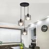 3-Light Black Pendant Lamp Nordic Moder Led Chandelier Indoor Decorative E27 Hanging Light Bedroon Dining Kitchen Restaurant