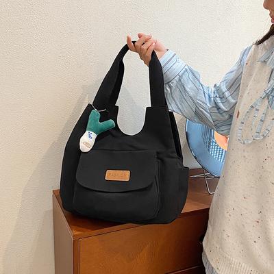 Canvas Bag Women'S Simple Texture Casual Tote Bag Simple Popular Student Shoulder Tote Bag