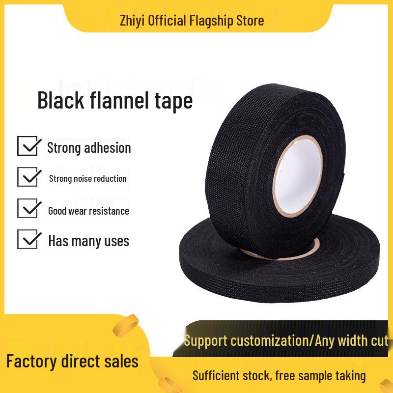 

Огнестойкая черная фланелевая лента для автомобильной электропроводки Flannel 9mm*15m